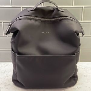 Mina Baie Stevie nylon midi, black and gunmetal